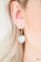 Paparazzi Real Romance - White Earrings