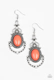 Paparazzi Cameo and Juliet - Orange Earrings