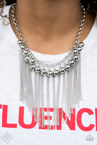 Paparazzi Powerhouse Prowl - Silver Earrings