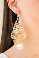 Paparazzi Lure Them In - Gold Earrings