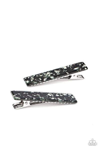 Paparazzi Playing HAIR Guitar - Black Hair Clips