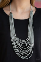 Paparazzi Peacefully Pacific - Silver Necklace