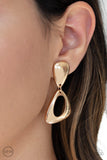 Paparazzi Going for BROKER - Gold Clip-On Earrings