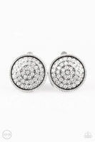 Paparazzi Gatsby, Who? - White Clip-On Earrings