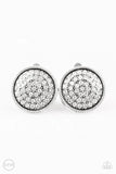 Paparazzi Gatsby, Who? - White Clip-On Earrings