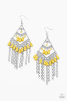Paparazzi Trending Transcendence - Yellow Earrings
