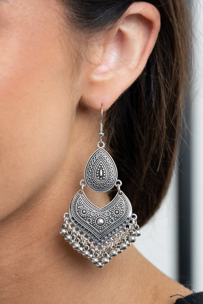 Paparazzi Music To My Ears - Silver Earrings