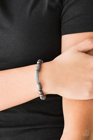 Paparazzi Talk Some Sense - Black Bracelet