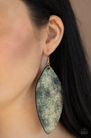 Paparazzi Serenely Smattered - Gold Earrings