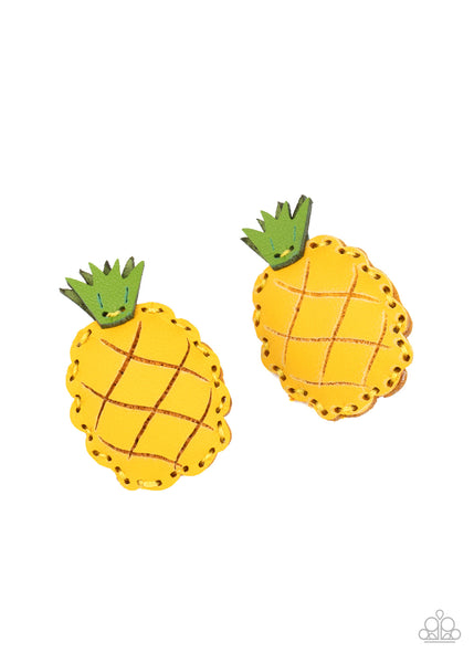 Paparazzi PINEAPPLE Of My Eye - Yellow Hair Clips