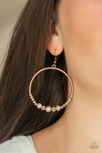 Paparazzi Dancing Radiance - Copper Earrings