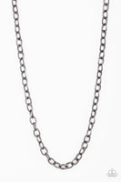 Paparazzi Courtside Seats - Black Men's Necklace