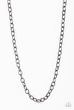 Paparazzi Courtside Seats - Black Men's Necklace