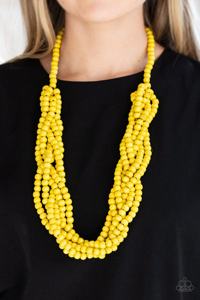 Paparazzi Tahiti Tropic - Yellow Necklace