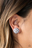 Paparazzi Par Pearl - Silver Clip-On Earring