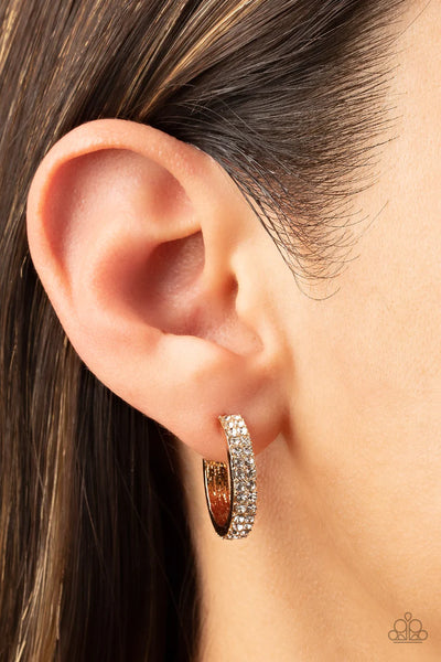 Paparazzi Positively Petite - Gold Hoop Earrings