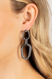 Paparazzi Harmonic Hardware - Black Post Earrings