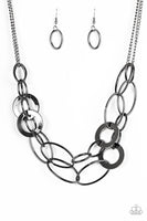 Paparazzi Metallic Maverick - Black Necklace