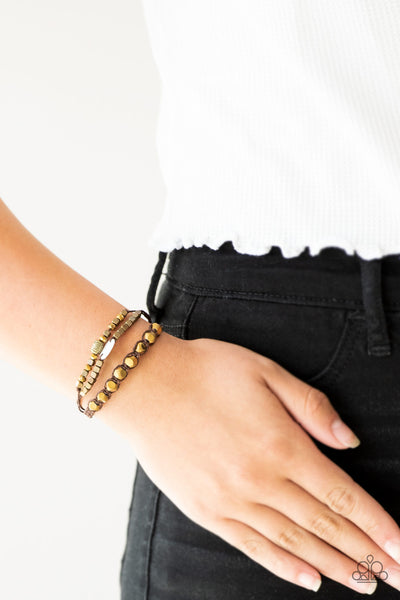 Paparazzi Trendy Tourist - Brass Urban Bracelet