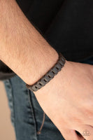 Paparazzi Grit and Grease - Brown Bracelet