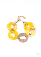 Paparazzi Retro Recharge - Yellow Bracelet