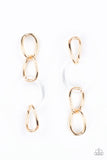 Paparazzi Talk In Circles - Gold Post Earrings