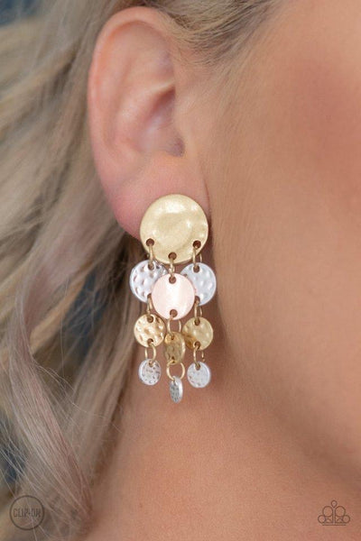 Paparazzi Do Chime In - Multi Clip-On Earrings