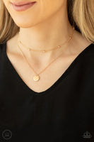 Paparazzi Modestly Minimalist - Gold Choker Necklace