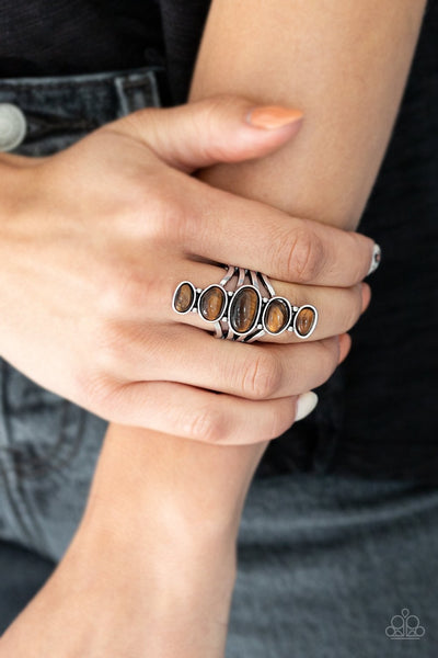 Paparazzi Stone Sublime - Brown Ring