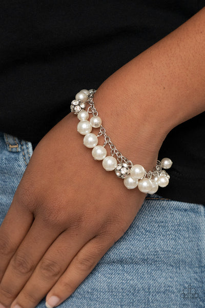 Paparazzi The GRANDEUR Tour - White Bracelet