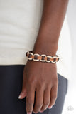 Paparazzi Don't WEAVE Me Hanging - Brown Bracelet