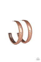 Paparazzi Rustic Revolution - Copper Hoop Earrings