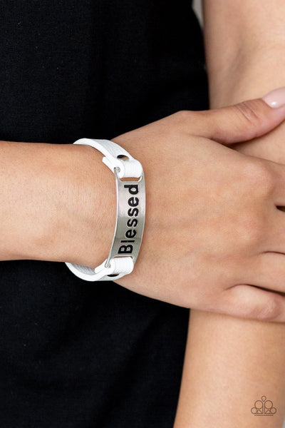 Paparazzi Count Your Blessings - White Wrap Bracelet