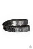 Paparazzi Under The SEQUINS -Black/Gold Wrap Bracelet