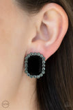 Paparazzi Glitter Enthusiast - Black Clip-On Earrings