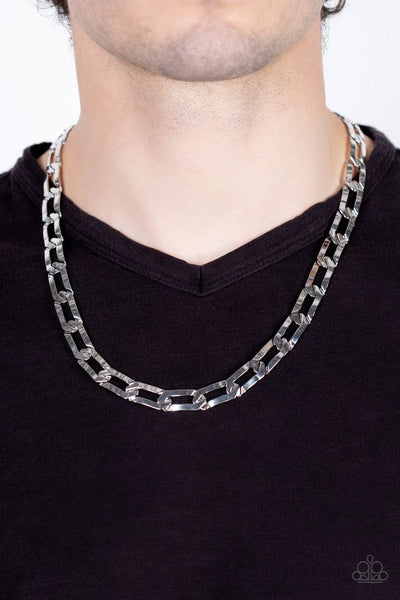 Paparazzi Full-Court Press - Silver Men’s Necklace