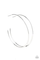 Paparazzi Dont Lose Your Edge - Silver Hoop Earrings
