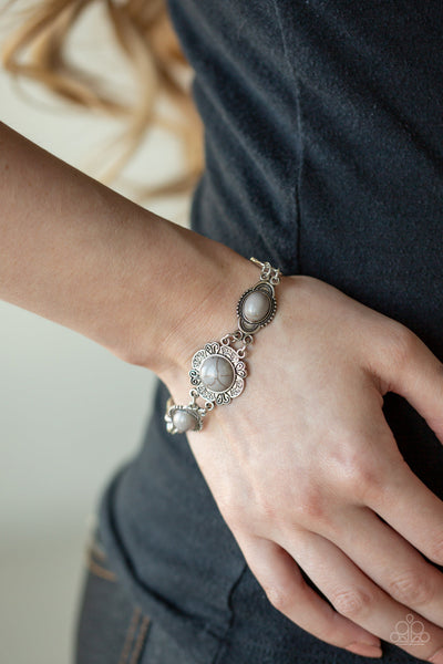 Paparazzi Serenely Southern - Silver Bracelet