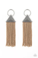 Paparazzi Oh My GIZA - Brown Post Earrings