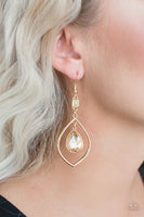 Paparazzi Priceless - Gold Earrings