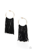 Paparazzi Flauntable Fringe - Gold Hoop Earrings