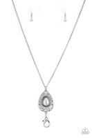 Paparazzi Modern Majesty - White Lanyard Necklace