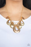 Paparazzi Teardrop Tempest - Gold Necklace