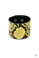 Paparazzi The Rest Is HISS-tory - Yellow Wrap Bracelet