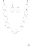 Paparazzi The ICE President - White Necklace