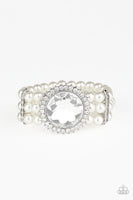 Paparazzi Speechless Sparkle - White Bracelet