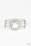 Paparazzi Speechless Sparkle - White Bracelet