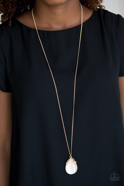 Paparazzi Nightcap and Gown - Gold Necklace