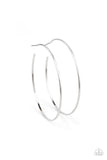 Paparazzi Very Curvaceous - Silver Hoop Earrings