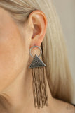 Paparazzi Oh My GIZA - Brown Post Earrings